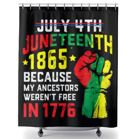 July 4Th Juneteenth 1865 African Melanin Black Pro Shower Curtains