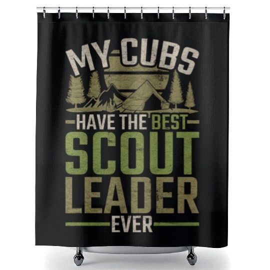 My Cubs Have The Best Scout Leader Ever Shower Curtains