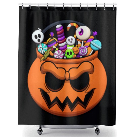 Halloween Trick Or Treat Candy Shower Curtains