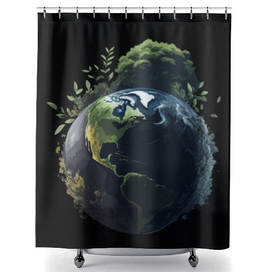 Save Earth Day World Environment Day Inspirational Shower Curtains