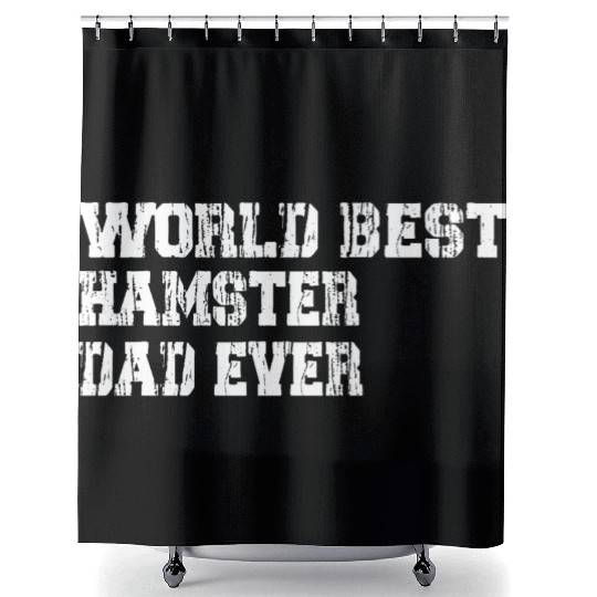 best world best Hamster dad ever fathers day funny Shower Curtains