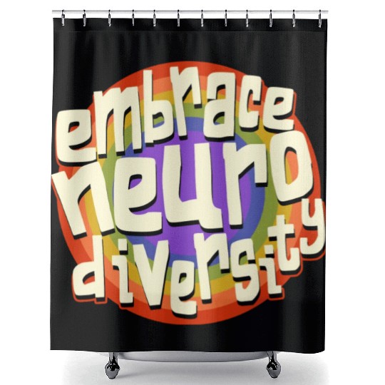 Embrace Neurodiversity Neurodiversity Awareness Shower Curtains