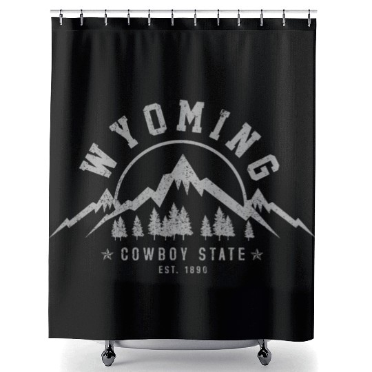 Wyoming The Cowboy State Est 1890 Moains Shower Curtains