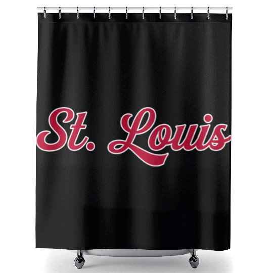 St Louis 1970S Wordmark Script Shower Curtains