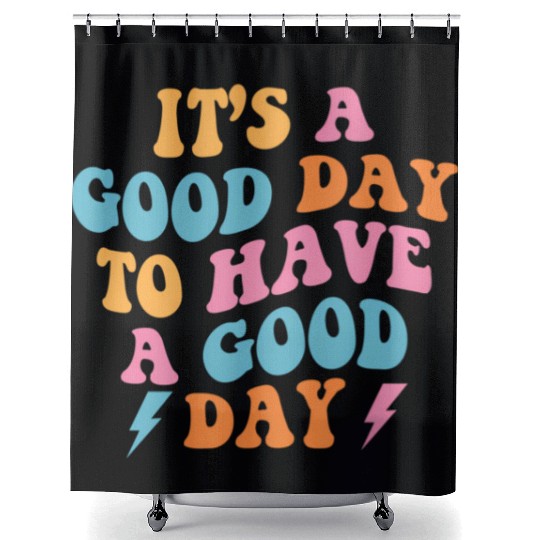 It'S A Day To Have A Day On Back Preppy Shower Curtains