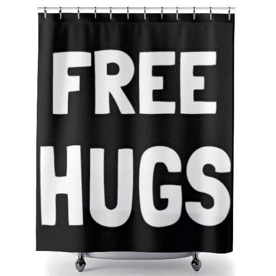 Free Hugs Optimist Hugging Wo Shower Curtains