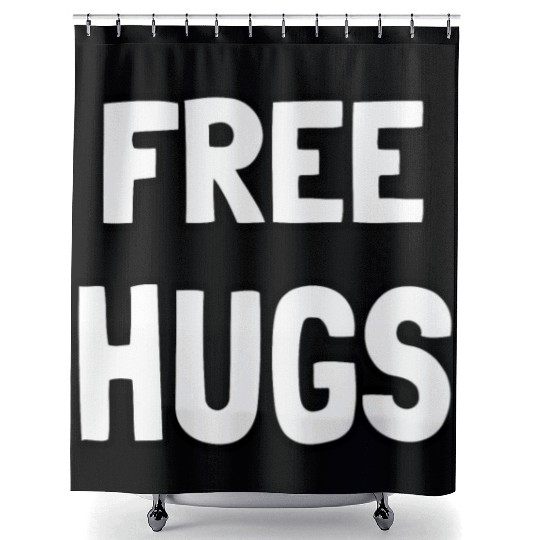 Free Hugs Optimist Hugging Wo Shower Curtains