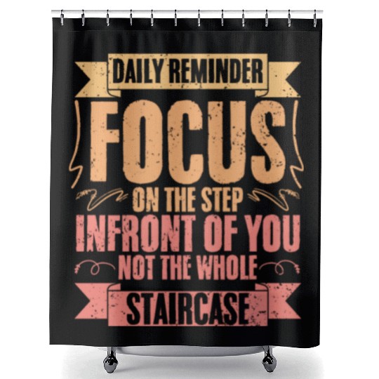 Daily Reminder Vintage Retro Affirmation A Shower Curtains