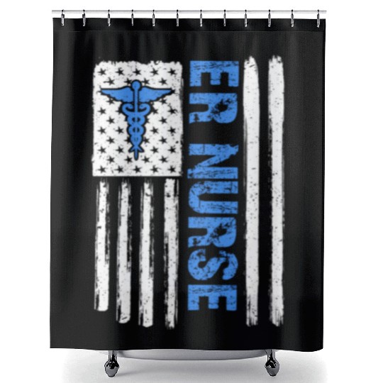 Er Nurse Emergency Room Nurse Shower Curtains