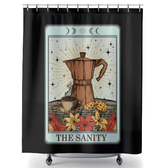 Coffee Tarot Card The Sanity Shower Curtains