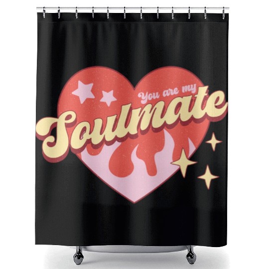 Soulmate heart valentine sublimation trending Shower Curtains