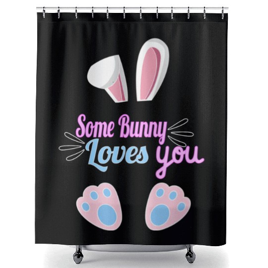 Some Bunny Loves You Easter Shower Curtains