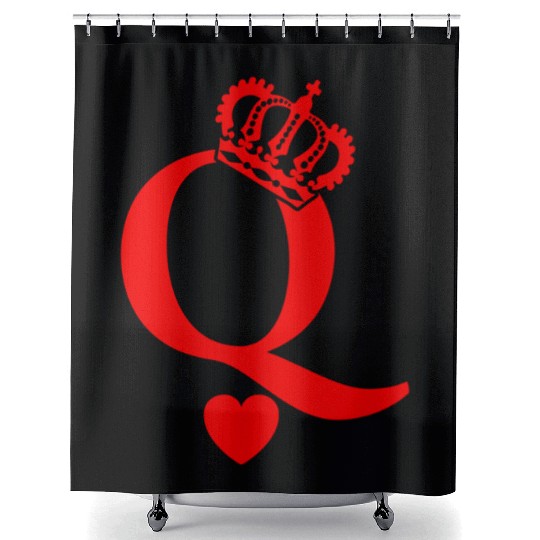 Queen Of Hearts King Of Hearts Playing Cards Deck Shower Curtains
