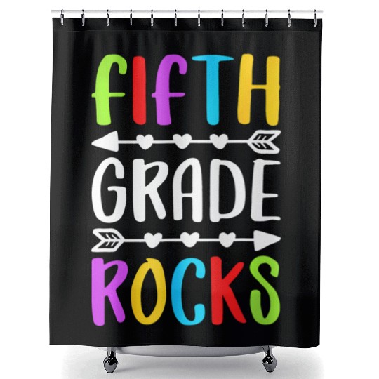 Fifth Grade Rocks 5th Grade Back To School Shower Curtains