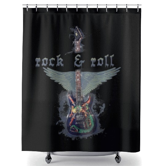 Rock and Roll Guitar product Shower Curtains