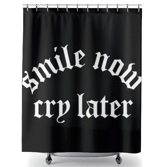 Chicano Tattoo Gang Smile Now Cry Shower Curtains