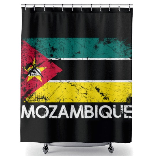 Mozambican Flag Made In Mozambique Shower Curtains
