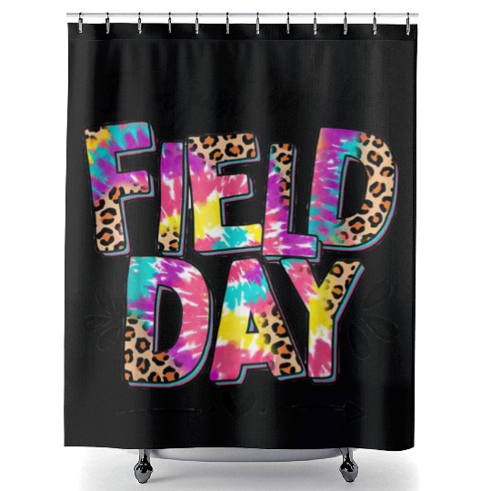 I'm Just Here for Field Leopard Skin and Tie-Dye Shower Curtains