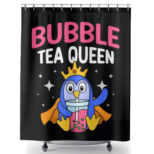Bubble Tea Queen Boba Tea Drinker Korean Drink Shower Curtains