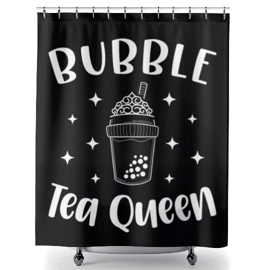 Bubble Tea Queen Boba Tea Drinker Korean Drink Shower Curtains
