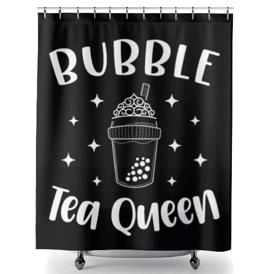 Bubble Tea Queen Boba Tea Drinker Korean Drink Shower Curtains
