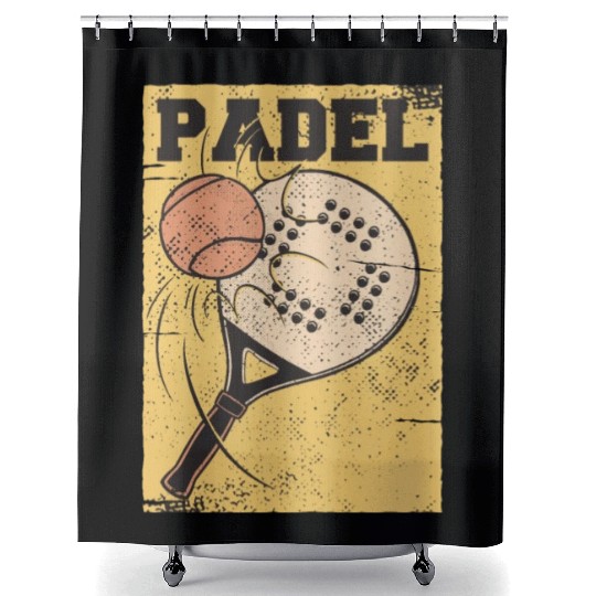 Padel Tennis Paddle Paddleball Padel Platform Shower Curtains