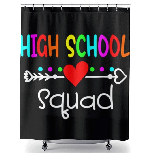 High School Squad Teacher Student Kid Back To Shower Curtains