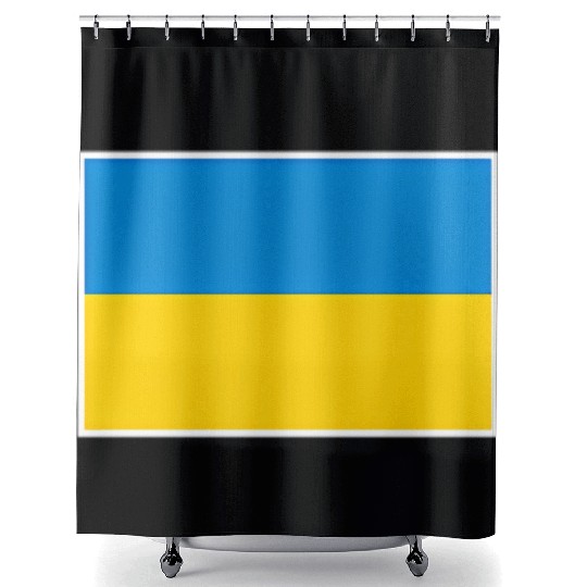 Ukraine Flag With Ukrainian National Colors Shower Curtains