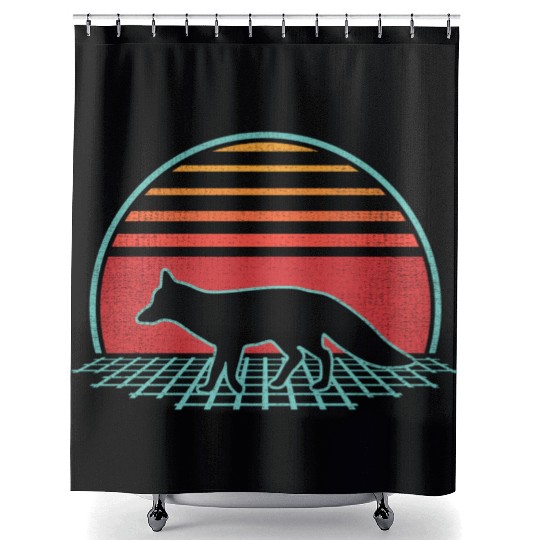 Fox 80S Style Animal Shower Curtains
