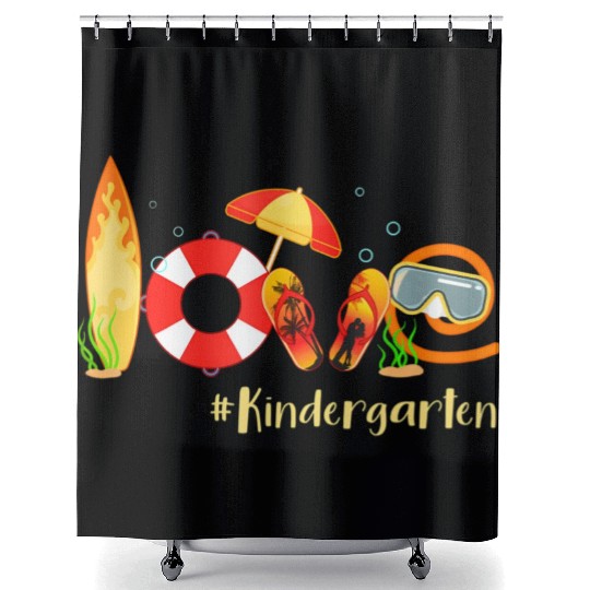 Love Kindergarten Summer Christmas In July Flip Shower Curtains