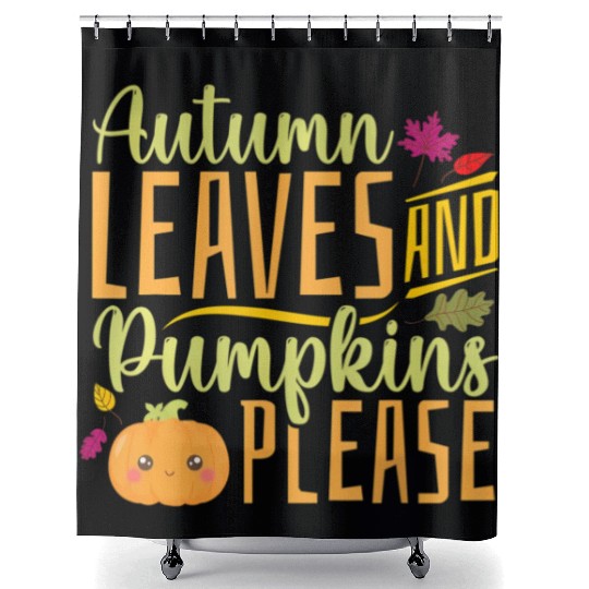 Autumn Leaves and Pumpkins Please - Fall Leaves Shower Curtains
