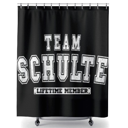 Team Schulte Lifetime Member Family Last Name Shower Curtains