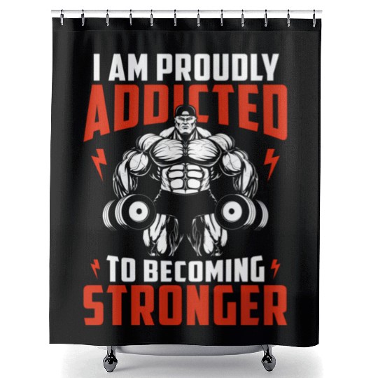 Fitness Motivational Gym Workout Bodybuilding Shower Curtains