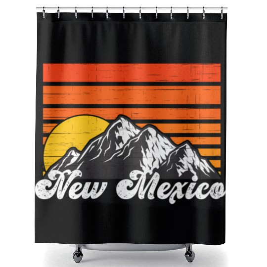 New Mexico Mountains Hiking Love New Mexico Shower Curtains