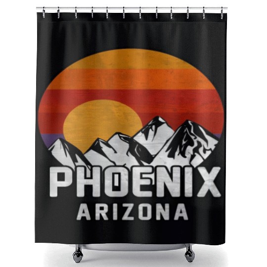 Phoenix Arizonna Mountain Sunset Shower Curtains