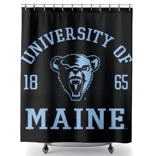 Maine Black Bears Stamp Logo Officially Shower Curtains