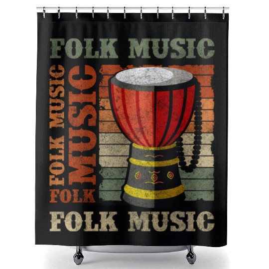 Music Brass Band Orchestra Folk Musicians Shower Curtains
