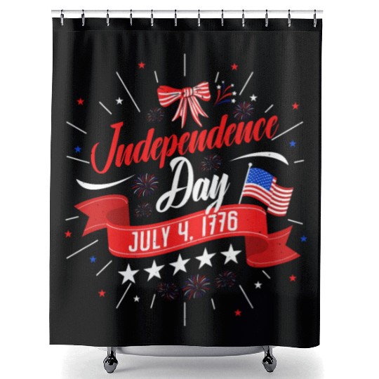 Independence Day 4th July 1776 American Patriots Shower Curtains