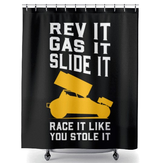 Sprint Car Racing Shower Curtains