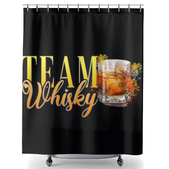 Team Whisky Stag Party Women Bartender Shower Curtains
