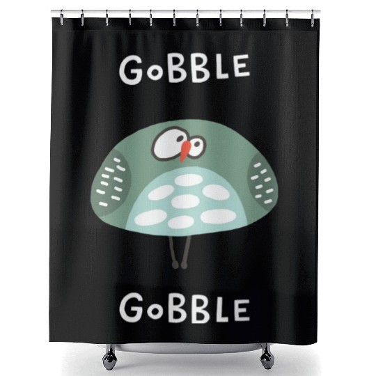 Gobble Gobble Strange Bird Shower Curtains