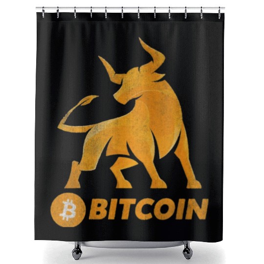 BITCOIN Coin In A Bullish Bullrun Crypto Coin Shower Curtains