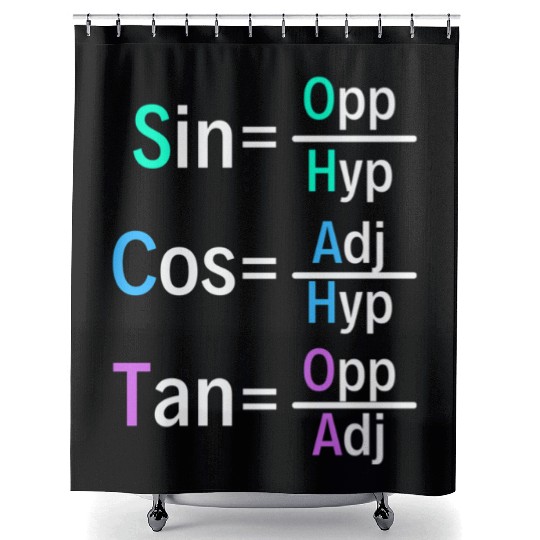 Math Teacher Trigonometry Soh Cah Toa Geometry Shower Curtains