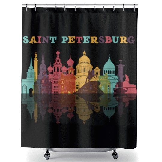 Saint Petersburg Russia Vacation Travel Family Shower Curtains