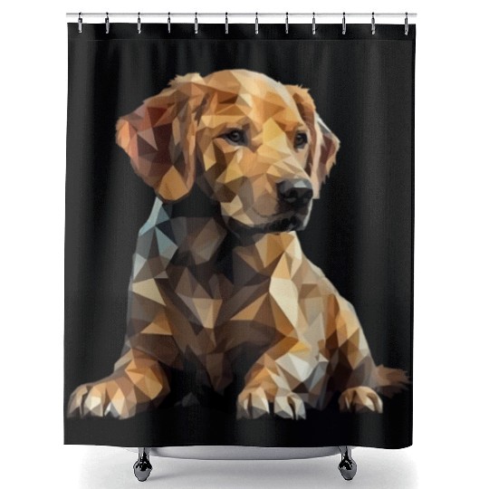 Golden Retriever Puppy Dog Shower Curtains