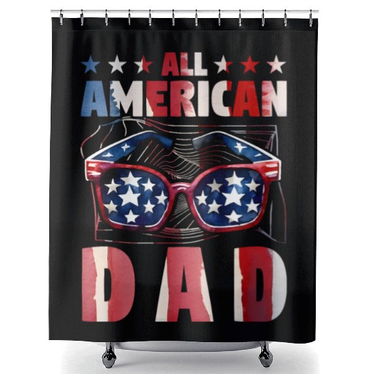 All American Dad Shower Curtains