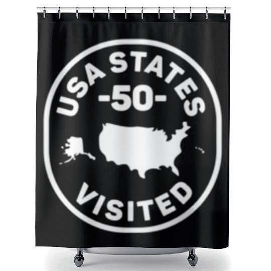 All 50 Us States Visited Shower Curtains