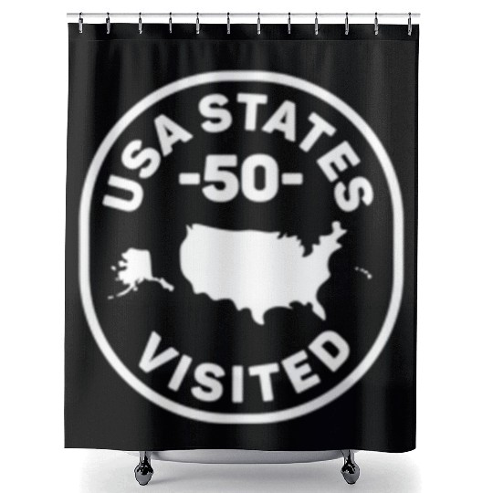 All 50 Us States Visited Shower Curtains