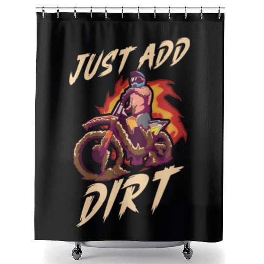 Dirt Bike Dirt Bike Riding Motocross Dirt Biking Shower Curtains