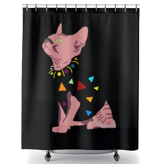 pink cute cat meowed funny meowdy cowboy for you Shower Curtains